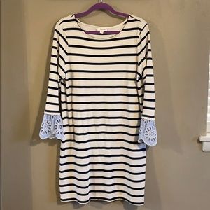 beachlunchlounge - Navy & White stripe dress